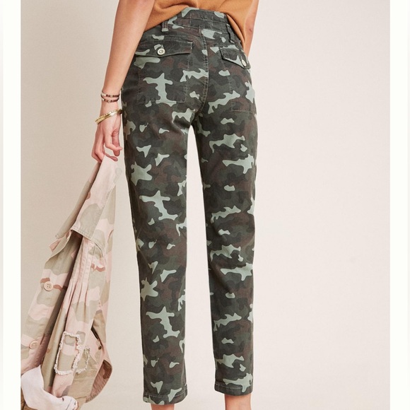 Anthropologie The Wanderer Army Green Camo Cargo Pants - Picture 2 of 6